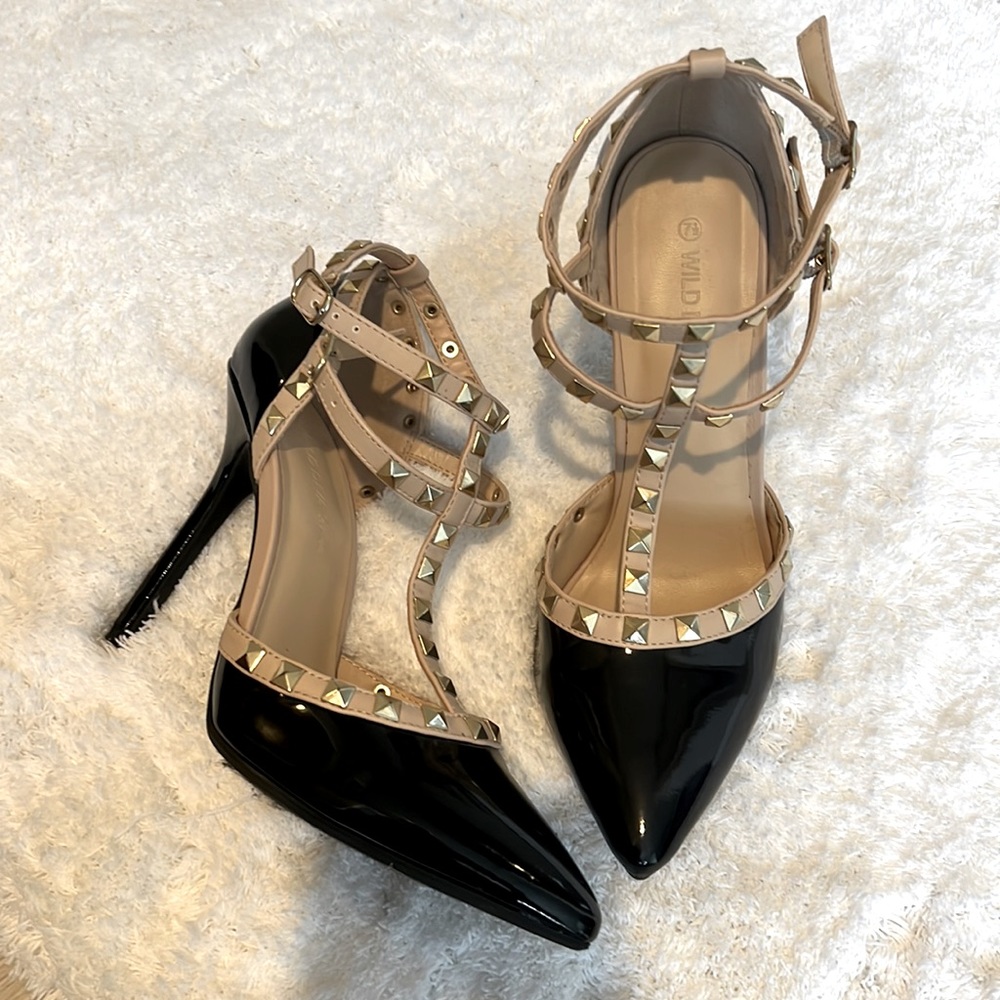 Black Studded Heels